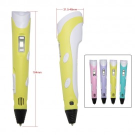 3D Printing Pen Adjustable Speed Temperature LED Display ABS Pen Holder with 1 Roll 10m PLA Filament for Drawing Painting Art Craft Making 3D Modeling Children Education Birthday Christmas Gift Toy