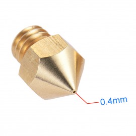 2Pcs/Set 0.4mm Brass Nozzle Extruder Print Head + Heater Block Hotend + 1.75mm Throat Tubes Pipes for Anet A8 A6 Ender 3 3D Printer Accessories