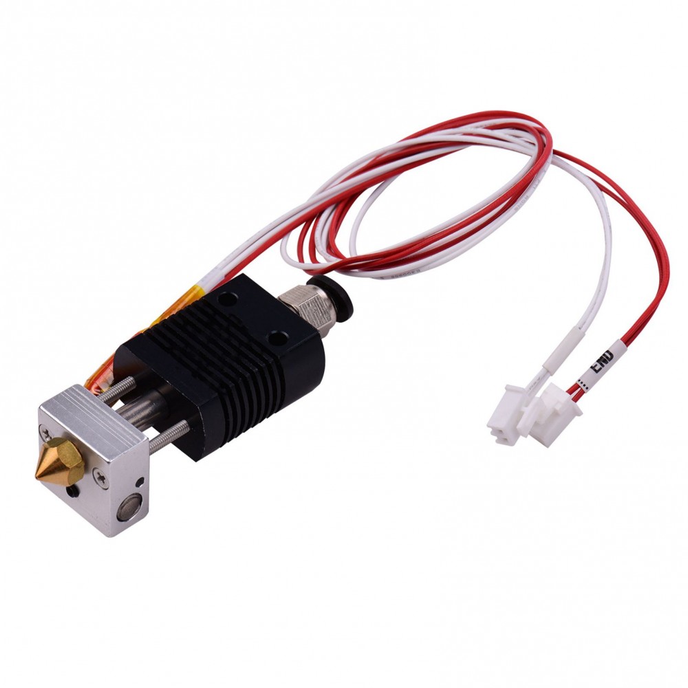 3D Printer Full Metal Hotend Extruder Kit Hot End Set with 0.4mm Nozzle 100K Thermistor Heatsink Wire 24V Compatible with ET4/ET4 Pro Printer 1.75mm Filament