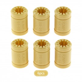 6pcs LM8UU RJMP-01-08 Solid Polymer Bearing 8mm Shaft Plastic Linear Bearing for 3D Printers