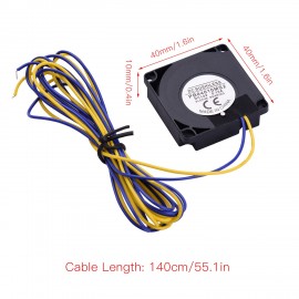 2pcs Blower Fan Brushless Cooling Fan 40*40*10mm DC 12V Compatible with CR-10/CR-10S/CR-10 S4/CR-10 S5 3D Printer Extruder Hotend