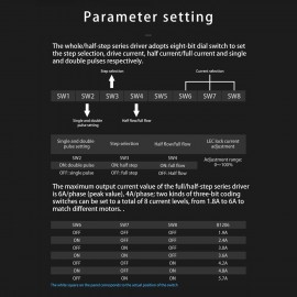 B1206 Full/Half Step Driver 2-Phase Stepper Motor Driver Driving Voltage 20V-120VDC Current 6A