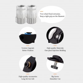 3D Printer Parts Upgraded Dual Drive Extruder 1.75mm High Performance Compatible with Creality CR10 Ender 3 Series Wanhao D9 Anet E10 Geeetech A10 and Other DIY 3D Printer