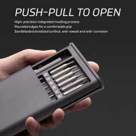 Multi-Purpose 24pcs Magnetic Screwdriver Kit with Detachable Handle Tools for 3D Printer Mobile Phone Smartphone Game Console Tablet PC Furniture Bicycle Outdoor Repair