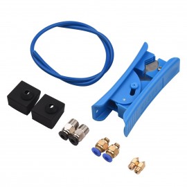 3D Printer Kit PTFE Tubing Hose Pipe 40cm for 1.75mm Filament with PTFE Tube Cutter 2pcs PC4-M6 Pneumatic Fittings 2pcs PC4-M10 Pneumatic Fittings Blue