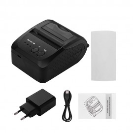5809DD Portable Mini Direct Thermal Printer Wireless Thermal POS Receipt Printer with 2000mAh   Rechargeable Lithium Battery USB/BT Mobile Printer EU Plug（100-240V）