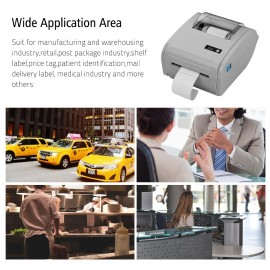 9210L Multifunction Desktop 110mm Thermal Paper Printer Barcode Label Printer USB BT   Communication Interface Label Maker for Warehousing Manufacturing Industry Specimen Marking Price Tag Printing EU Plug