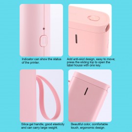 Portable Handheld Thermal Label Printer Wireless BT Label Maker Sticker Machine Compatible with iOS Android Smartphone for Home Office School Supermarket Store Labeling Barcodes Journals Name Commodity Price