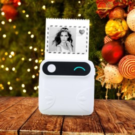 Mini BT Wireless Pocket Printer Portable Instant Mobile Printer Thermal Paper Receipt Printer Label Sticker Compatible with Android iOS Smartphone Windows for Journal Study Notes Memo Photo Picture Printing