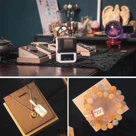 Portable Thermal Printer Handheld Label Printer 203dpi Support 20-50mm Paper Width Multiple Language Print Use with APP for Jewelry Clothes Tag Comaptible with Android iOS Smartphone