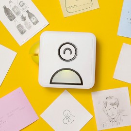 L1 Pocket Thermal Photo Printer 200dpi Portable BT Wireless Receipt Label Sticker Maker for Work Plan Memo Study Notes Lists Journal Printing Compatible with Android iOS Smartphone