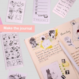 L1 Pocket Thermal Photo Printer 200dpi Portable BT Wireless Receipt Label Sticker Maker for Work Plan Memo Study Notes Lists Journal Printing Compatible with Android iOS Smartphone