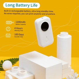 Portable Label Printer Wireless Thermal Printer 203dpi 6/12/14/15mm Label Width BT Connection with APP Support Multiple Languages with 3 Roll Label Paper for Home Office Organization Jewelry Cable Wire