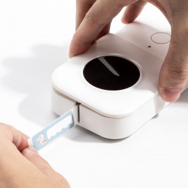 Portable Label Printer Wireless Thermal Printer 203dpi 6/12/14/15mm Label Width BT Connection with APP Support Multiple Languages with 3 Roll Label Paper for Home Office Organization Jewelry Cable Wire