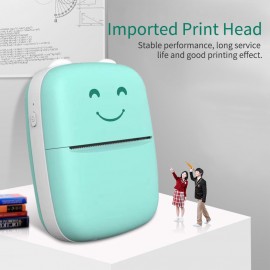 Mini Portable Thermal Printer BT Wireless Printer 203dpi with 1 Roll Thermal Paper Compatible with Android iOS for Printing Error Photo Memo Journal List Receipt Sticker Label