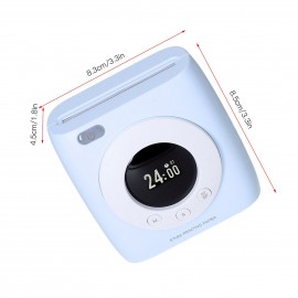 Pocket Printer BT Wireless Thermal Printer Portable Mobile Printer 300dpi for Photo Picture Receipt Memo Note Label Sticker with Clock Function Compatible with Android iOS Windows Mac