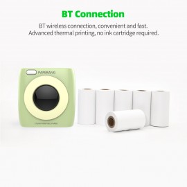 Pocket Printer BT Wireless Printer Portable Thermal Printer 300dpi for Photo Picture Receipt Memo Note Label Sticker Compatible with Android iOS Windows Mac