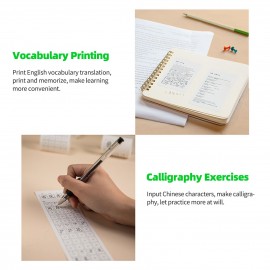 Pocket Printer BT Wireless Printer Portable Thermal Printer 300dpi for Photo Picture Receipt Memo Note Label Sticker Compatible with Android iOS Windows Mac