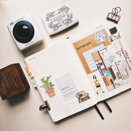 Pocket Printer BT Wireless Printer Portable Thermal Printer 300dpi for Photo Picture Receipt Memo Note Label Sticker Compatible with Android iOS Windows Mac