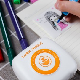 Pocket Printer BT Wireless Photo Printer Portable Thermal Printer 203dpi for Photo Picture Receipt Memo Note Sticker Label List Support 10 Languages Compatible with Android iOS