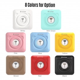 A6 Mini Pocket Printer HD 304DPI Wireless BT Thermal Printer Picture Photo Label Memo Notes Journal Receipt Paper Instant Printer Sticker AR Photo Function Inkless Printing Compatible with Android iOS Smartphone Windows