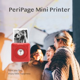 A6 Mini Pocket Printer HD 304DPI Wireless BT Thermal Printer Picture Photo Label Memo Notes Journal Receipt Paper Instant Printer Sticker AR Photo Function Inkless Printing Compatible with Android iOS Smartphone Windows