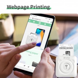 A6 Mini Pocket Printer HD 304DPI Wireless BT Thermal Printer Picture Photo Label Memo Notes Journal Receipt Paper Instant Printer Sticker AR Photo Function Inkless Printing Compatible with Android iOS Smartphone Windows