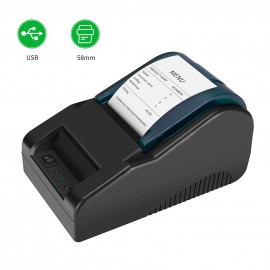 Desktop 58mm USB Thermal Receipt Printer Bill Ticket Clear Printing High Speed POS Printer Support Cash Drawer Compatible with ESC/POS Print Commands for Restaurant Kitchen Supermarket Retail Store