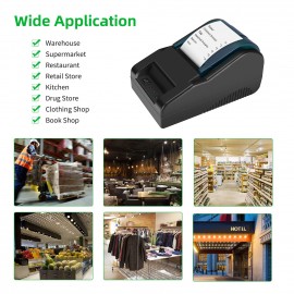 Desktop 58mm USB Thermal Receipt Printer Bill Ticket Clear Printing High Speed POS Printer Support Cash Drawer Compatible with ESC/POS Print Commands for Restaurant Kitchen Supermarket Retail Store
