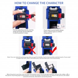 8 Digits Price Tag Machine Handheld Price Labeller Label Date Maker Pricing with 10pcs Price Labels Paper for Office Retail Shop Grocery Store Organization Marking Warehouse