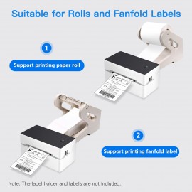 Desktop Shipping Label Printer High Speed USB Direct Thermal Printer Label Maker Sticker 40-80mm Paper Width for Shipping Postage Barcodes Labels Printing Compatible with Amazon Ebay Shopify FedEx USPS Etsy