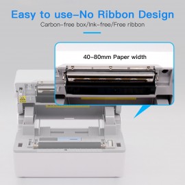 Desktop Shipping Label Printer High Speed USB Direct Thermal Printer Label Maker Sticker 40-80mm Paper Width for Shipping Postage Barcodes Labels Printing Compatible with Amazon Ebay Shopify FedEx USPS Etsy