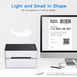 Desktop Shipping Label Printer High Speed USB Direct Thermal Printer Label Maker Sticker 40-80mm Paper Width for Shipping Postage Barcodes Labels Printing Compatible with Amazon Ebay Shopify FedEx USPS Etsy