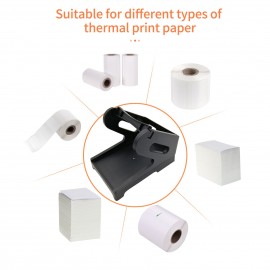 Label Holder for Desktop Thermal Label Printer Rolls and Fanfold Labels Shipping Package Sticker Dispenser Detachable for Delivery Supermarket Retail Store