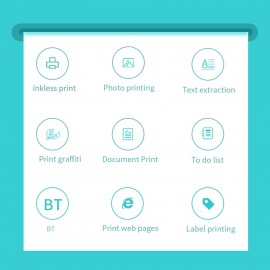 X5 Thermal Photo Printer Pocket Label Maker 200dpi Wireless Receipt Printer for Work Plan Memo Study Notes Lists Journal Printing Compatible with Android iOS Smartphone