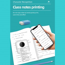 X5 Thermal Photo Printer Pocket Label Maker 200dpi Wireless Receipt Printer for Work Plan Memo Study Notes Lists Journal Printing Compatible with Android iOS Smartphone
