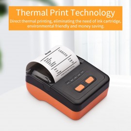 MP58C6 58mm USB Thermal Receipt Printer Portable Wireless Printer BT Connection Use with APP 1 Roll Paper Inside Compatible with Windows Android iOS for Supermarket Retail Restaurant