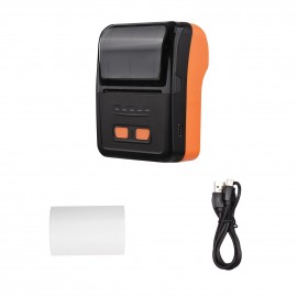 MP58C6 58mm USB Thermal Receipt Printer Portable Wireless Printer BT Connection Use with APP 1 Roll Paper Inside Compatible with Windows Android iOS for Supermarket Retail Restaurant