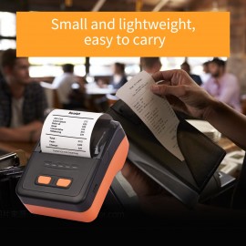 MP58C6 58mm USB Thermal Receipt Printer Portable Wireless Printer BT Connection Use with APP 1 Roll Paper Inside Compatible with Windows Android iOS for Supermarket Retail Restaurant