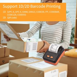 MP58C6 58mm USB Thermal Receipt Printer Portable Wireless Printer BT Connection Use with APP 1 Roll Paper Inside Compatible with Windows Android iOS for Supermarket Retail Restaurant