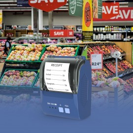 58mm Portable Mini Thermal Receipt Printer USB & BT Connection 2 inches Wireless Printer High Speed with 1 Roll Paper Inside Compatible with iOS Android Windows for Restaurant Sales Retail Shop