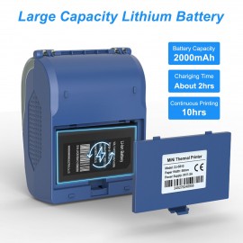 58mm Portable Mini Thermal Receipt Printer USB & BT Connection 2 inches Wireless Printer High Speed with 1 Roll Paper Inside Compatible with iOS Android Windows for Restaurant Sales Retail Shop