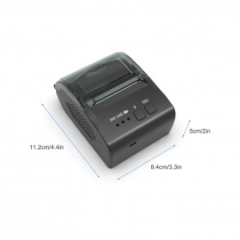 58mm Portable Mini Thermal Receipt Printer USB & BT Connection 2 inches Wireless Printer High Speed with 1 Roll Paper Inside Compatible with iOS Android Windows for Restaurant Sales Retail Shop