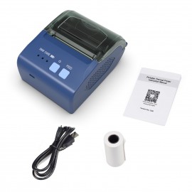 58mm Portable Mini Thermal Receipt Printer USB & BT Connection 2 inches Wireless Printer High Speed with 1 Roll Paper Inside Compatible with iOS Android Windows for Restaurant Sales Retail Shop