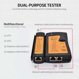 12 pcs LAN Tester Crimping plier Set Cable Tester LAN Network Repair Tool Kit Wire Stripper/Crimper