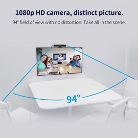 1080P Webcam 3-in-1 HD Video Conference Camera with Microphone and Speaker Auto Focus 360° Voice Pickup USB Plug & Play Compatible with Windows Android Mac for Video Conference/Online Course/Live Streaming