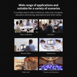 1080P Webcam 3-in-1 HD Video Conference Camera with Microphone and Speaker Auto Focus 360° Voice Pickup USB Plug & Play Compatible with Windows Android Mac for Video Conference/Online Course/Live Streaming