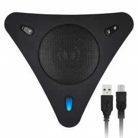 USB Speakerphone Conference Microphone with Speaker 360° Omnidirectional Mic Echo Cancellation PC Computer Laptop Microphone with Mute Function Volume Adjustment Plug & Play for Office Home Business Skype Chatting Video Conference Gaming Online Class
