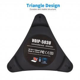 USB Speakerphone Conference Microphone with Speaker 360° Omnidirectional Mic Echo Cancellation PC Computer Laptop Microphone with Mute Function Volume Adjustment Plug & Play for Office Home Business Skype Chatting Video Conference Gaming Online Class