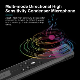 USB Microphone Condenser Computer PC Mic with Tripod Stand Multiple Sound Pickup Modes for Meeting Streaming Podcasting Vocal Recording Video Calling Compatible with Windows OS Vista